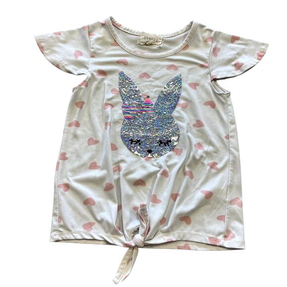 btween Other - Btween Heart + Sequin Bunny Top Size 6